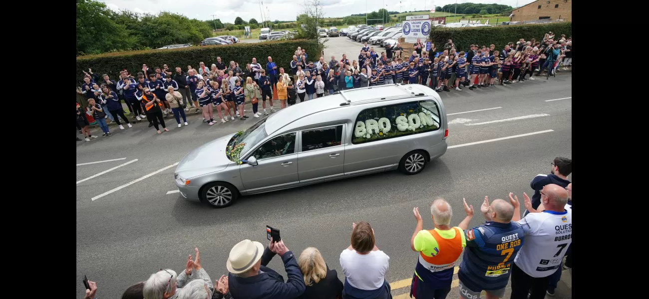 Hundreds of people gathered to honor and remember the life of Rob Burrow, a rugby league legend and advocate for MND awareness, at his funeral.