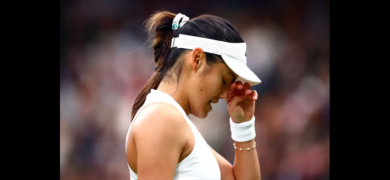 Emma Raducanu suffers loss at Wimbledon to Lulu Sun, ending her run at the tournament.