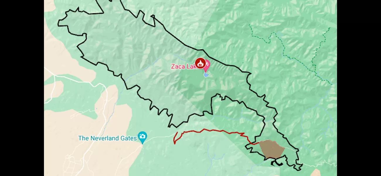 The Lake Fire in Santa Barbara County is now the second largest wildfire of the season according to a map.