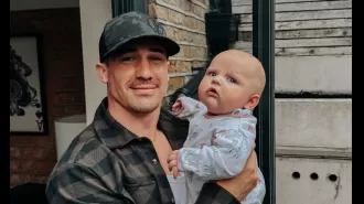 Star of popular television show, Made in Chelsea, heartbroken after death of three-month-old baby godson.