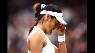 Emma Raducanu suffers loss at Wimbledon to Lulu Sun, ending her run at the tournament.