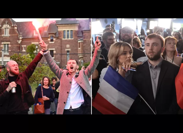 Le Pen's far-right party experiences surprise loss in exit polls for French election.