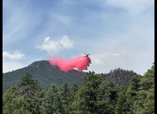 The Oak Ridge wildfire has expanded to 1,240 acres and is currently 59% under control.