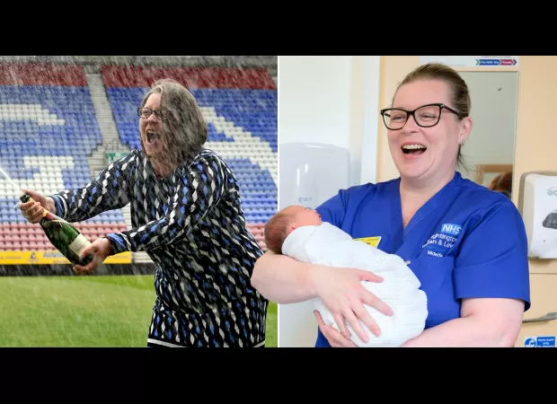 Lottery millionaire continues to work as a midwife a decade later.