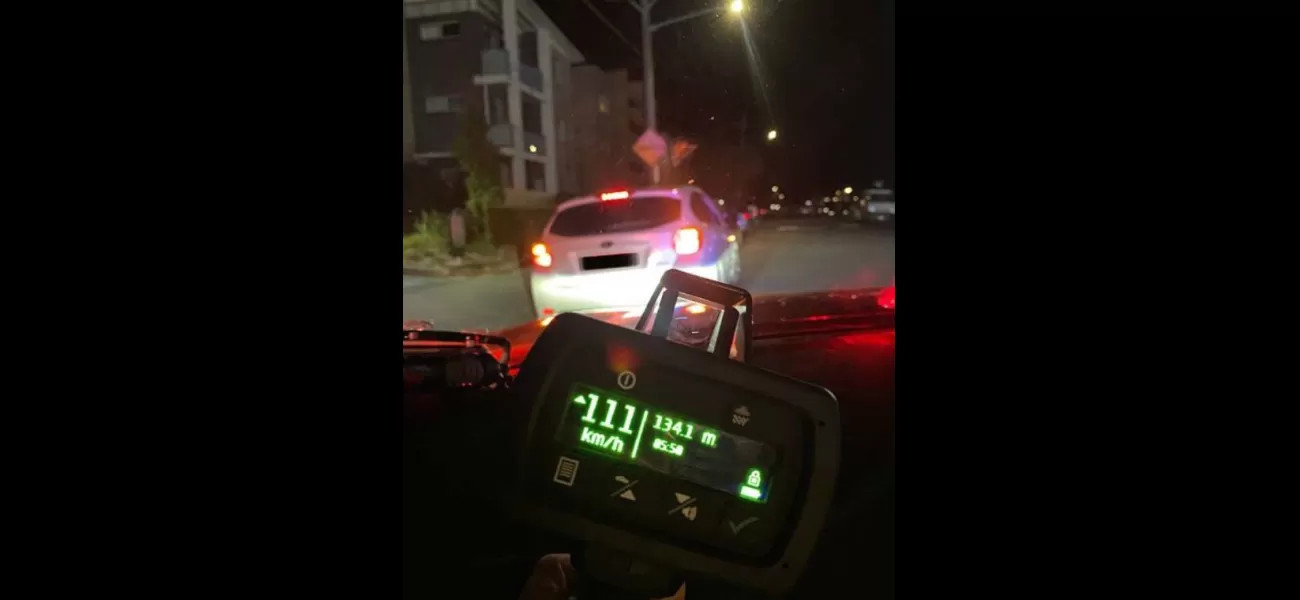 A man was caught driving twice the speed limit because he urgently needed to use the restroom.