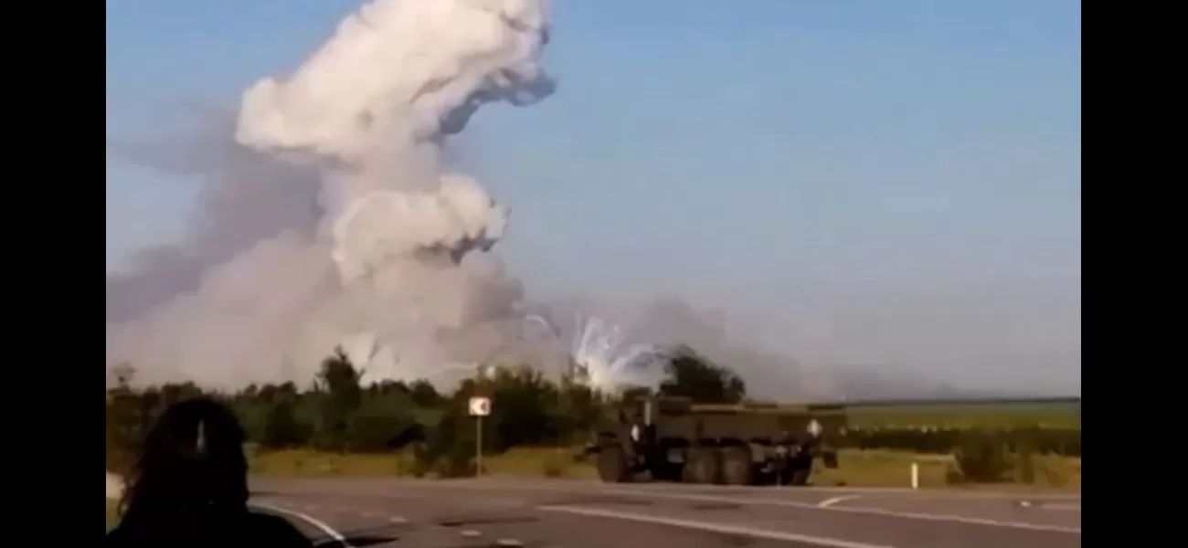 Russian officials promise retaliation following destruction of warehouse caused by Ukrainian drone strike.