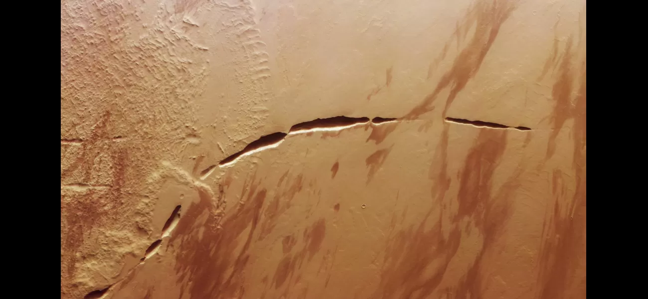 Something cut into Mars, creating a mark, and we have no explanation.
