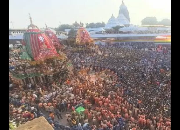 One person dead and five injured in Puri Rath Yatra stampede, with over 300 experiencing suffocation.