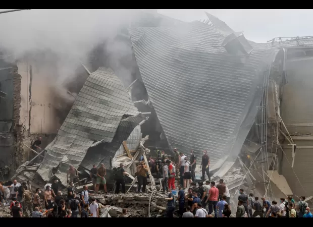 Scores die in Kyiv as missiles destroy children’s hospital.