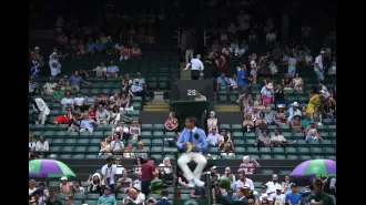 Despite long lines for tickets, there are still empty seats at the 2024 Wimbledon tournament.