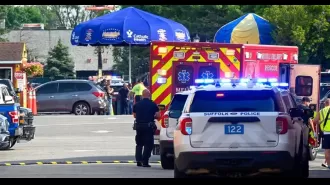 A guest at a theme park stabbed another visitor in front of a child.