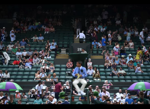 Despite long lines for tickets, there are still empty seats at the 2024 Wimbledon tournament.