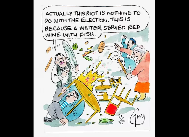 Guy Venables draws the daily cartoon for Metro.