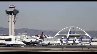 A plane from Boeing loses a wheel soon after taking off in LA.