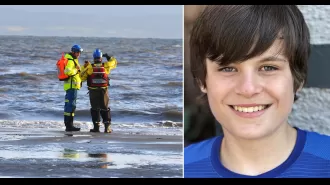 A boy, 14, who was playing in a river has been found dead after a search was conducted.