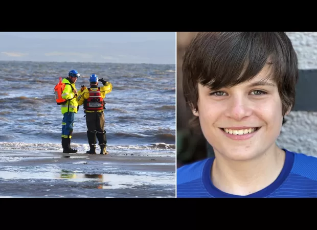A boy, 14, who was playing in a river has been found dead after a search was conducted.