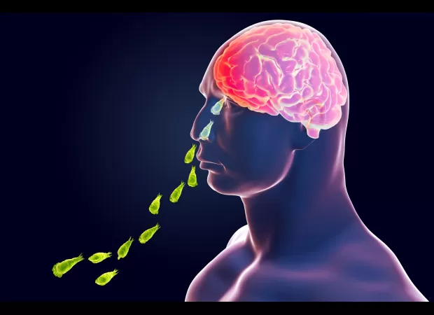 25-year-old man dies from infection by fatal brain-eating amoeba.