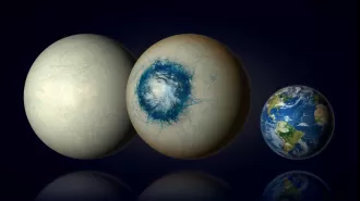 Possible paraphrase: Eye-shaped planet may hold key to discovering extraterrestrial life.
