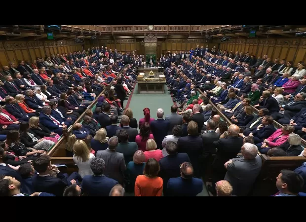 Newly elected Farage offends former speaker in first parliament appearance.