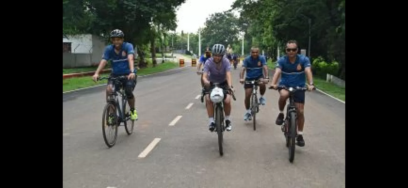 Vedangi is starting her global bike trip from INS Chilka.