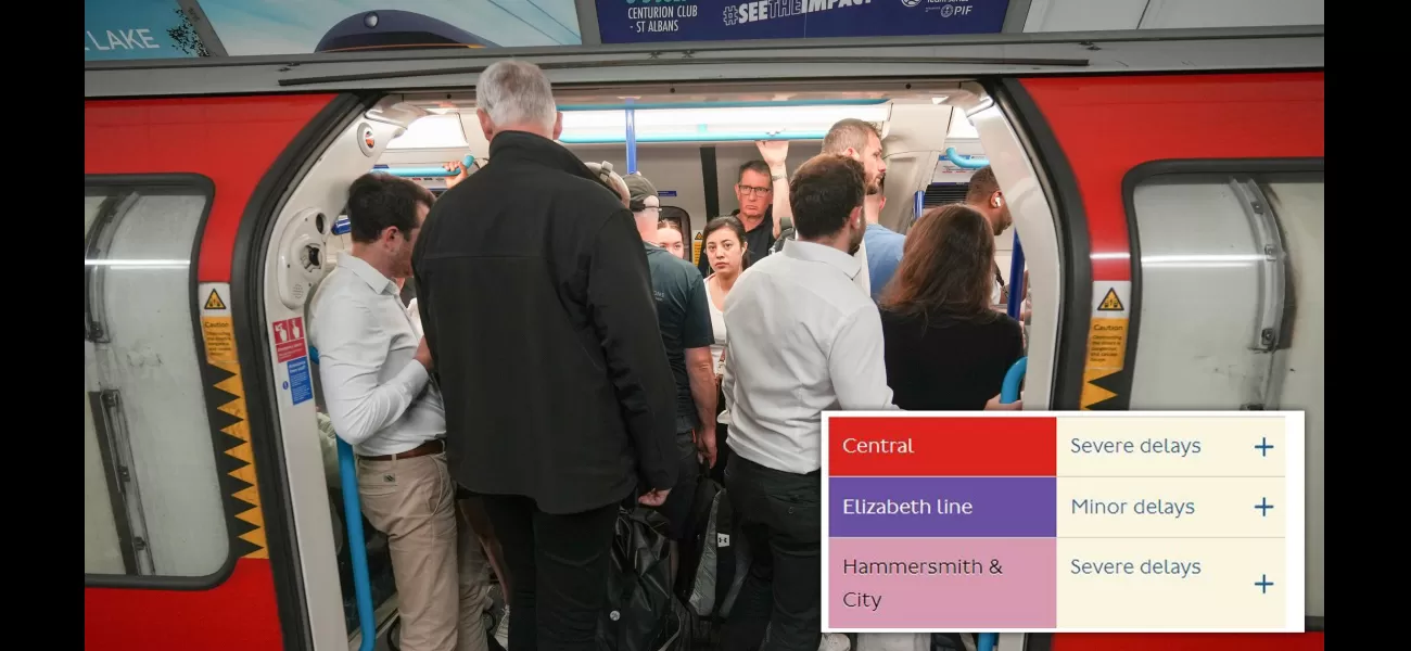 Delays on three Tube and rail lines cause significant rush hour disruption.