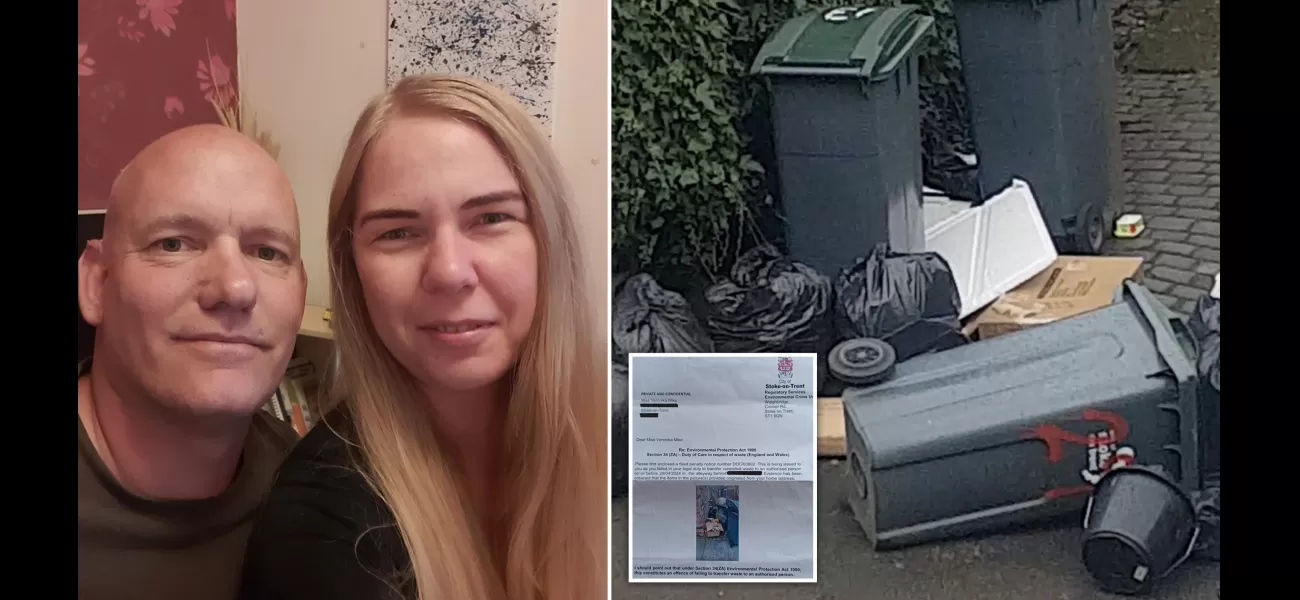 Couple fined £1,200 after cleaning up litter near their home.