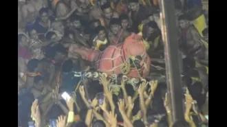 During a religious ritual in Puri, a statue of a deity fell on some participants, resulting in nine injured individuals.