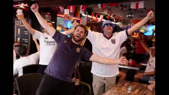 Thousands of England supporters travel to Dortmund for Euros, some even enjoying drinks in a local pub from Yorkshire.