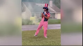 Dad's last words before passing away after putting lit firework on head.