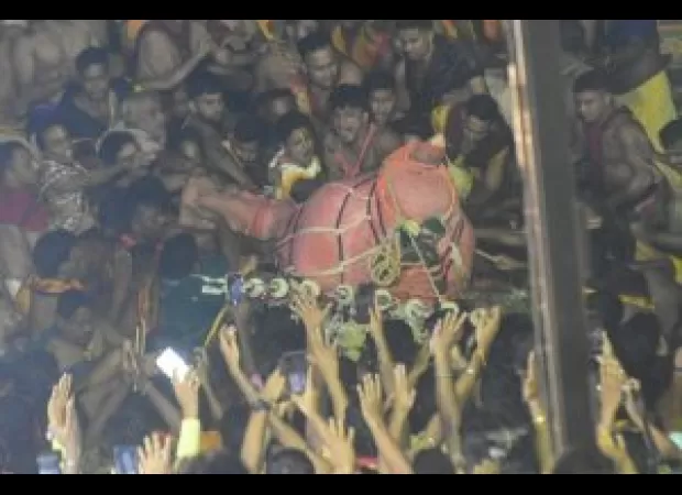 During a religious ritual in Puri, a statue of a deity fell on some participants, resulting in nine injured individuals.