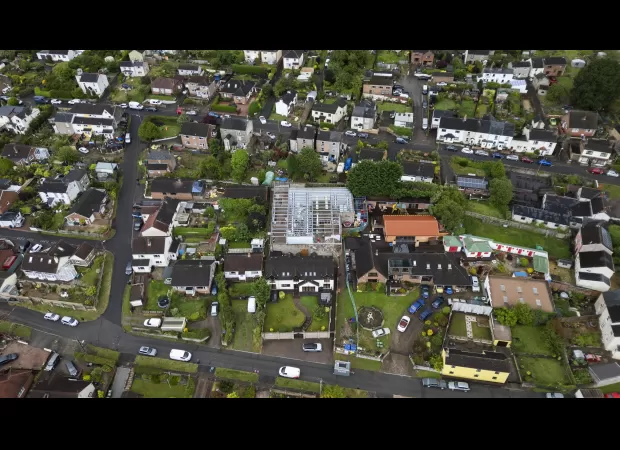 A large rooftop destroyed in UK's most extensive man's home after ten-year court fight.