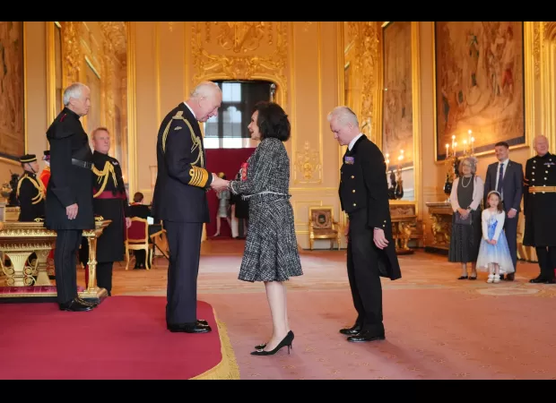 British singer apologizes for breaking royal protocol with King Charles.