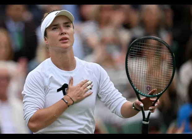 Tennis player Elina Svitolina expresses gratitude towards Queen for watching her match at Wimbledon despite feeling disappointed.