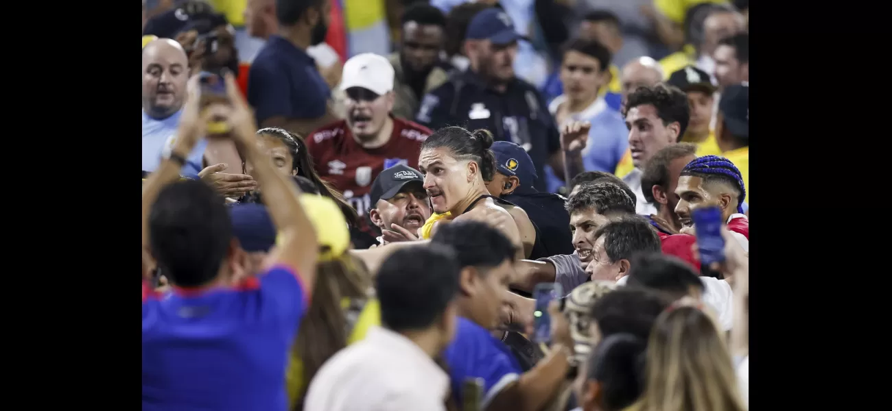 Darwin Nunez, a striker for Liverpool, gets into a confrontation with Colombia fans following their loss in the Copa America.