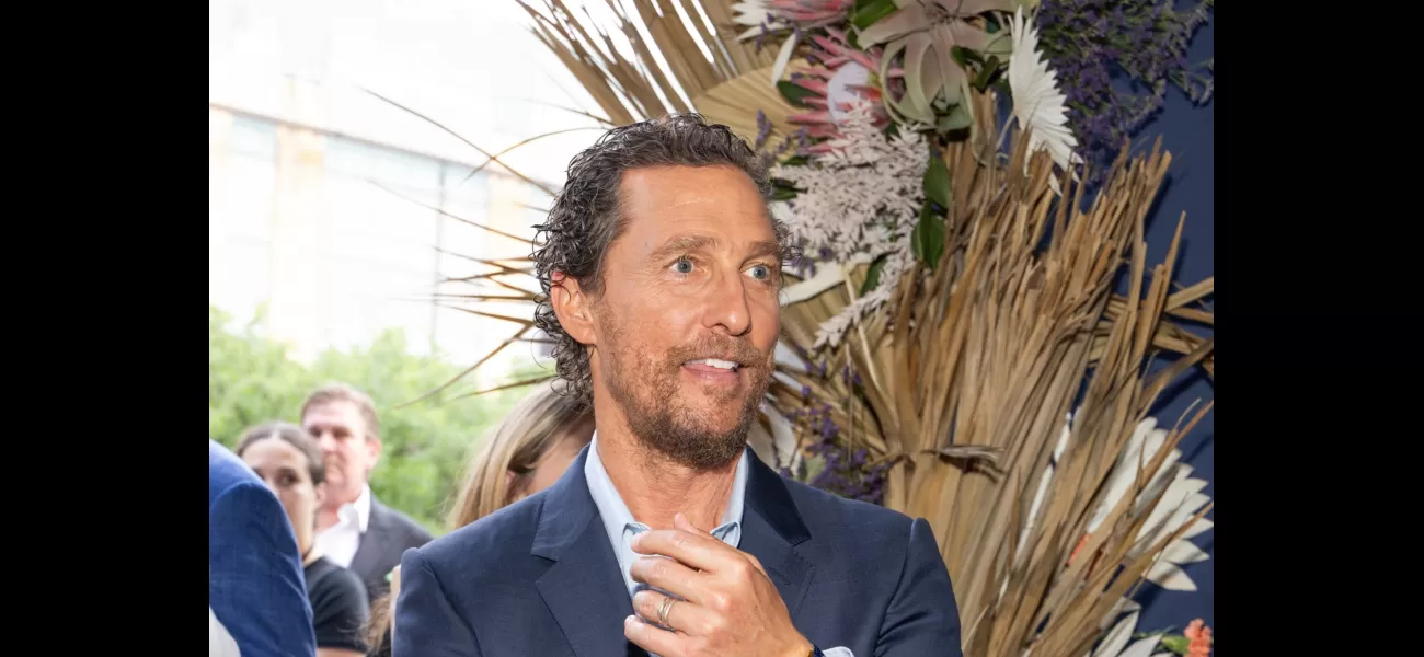 Matthew McConaughey's eye is completely shut and it looks terrible.