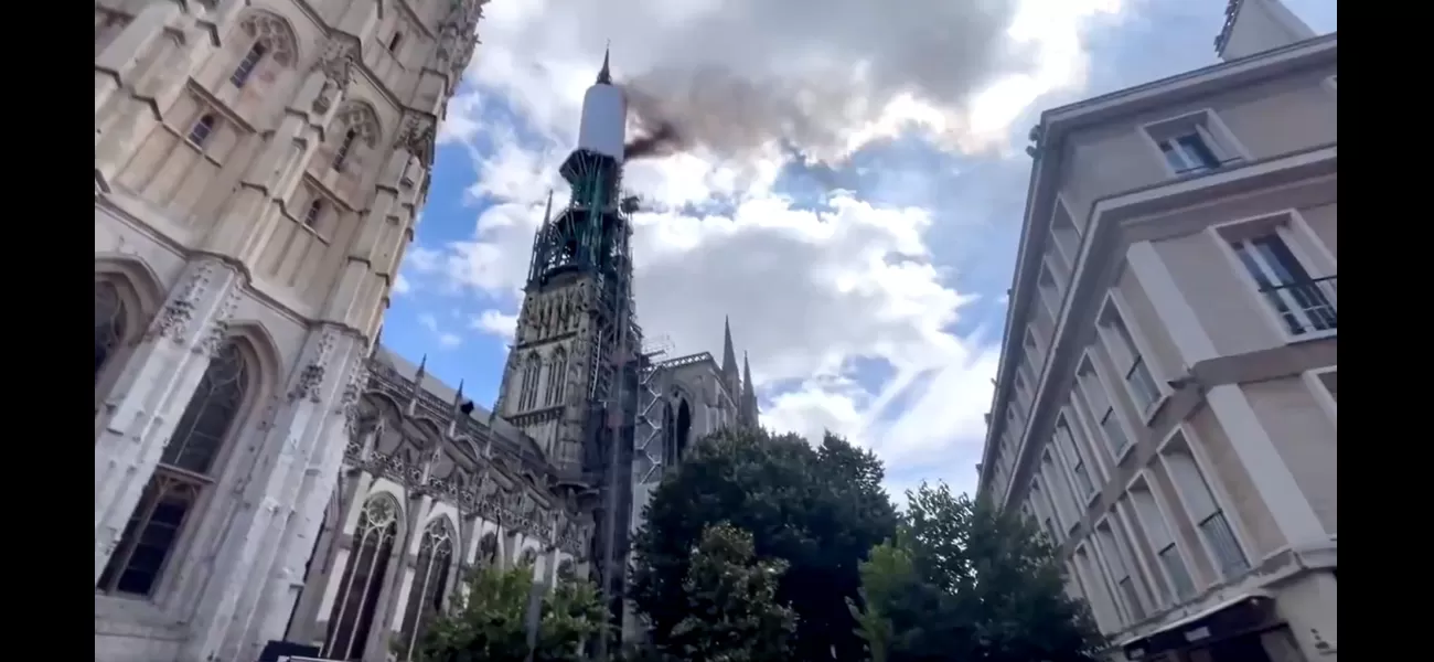 A famous French building on fire again, just one month after the previous incident.