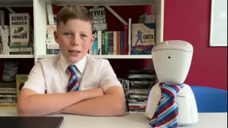 AV Howard is a robot that helps a cancer patient continue their education.