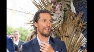 Matthew McConaughey's eye is completely shut and it looks terrible.
