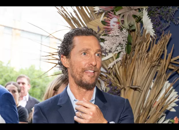 Matthew McConaughey's eye is completely shut and it looks terrible.