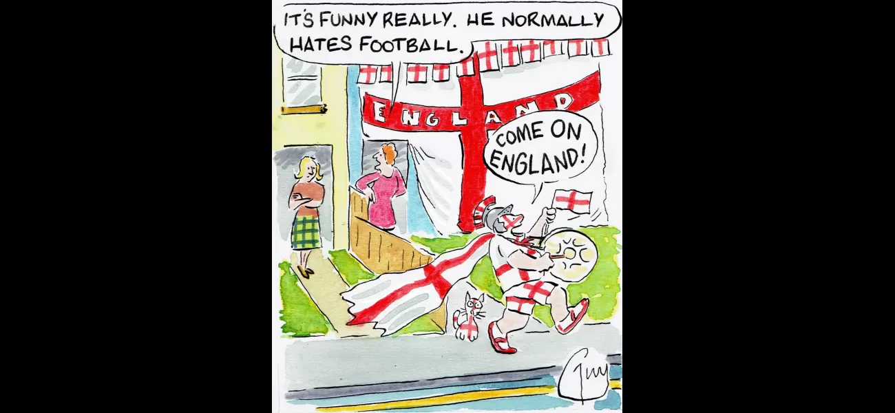 Guy Venables draws a cartoon for The Metro daily newspaper.