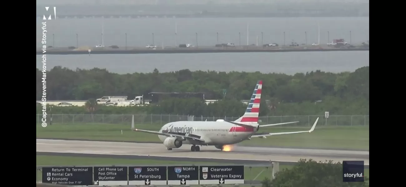 Aircraft's tire catches on fire and bursts while taking off.