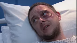 Matty from Emmerdale pleads with Amy to keep his dangerous secret hidden to avoid risking his life.
