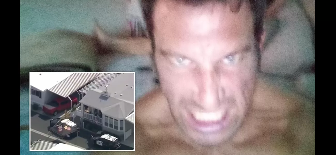 A man kills his parents and dog and then flees on a stolen golf cart.