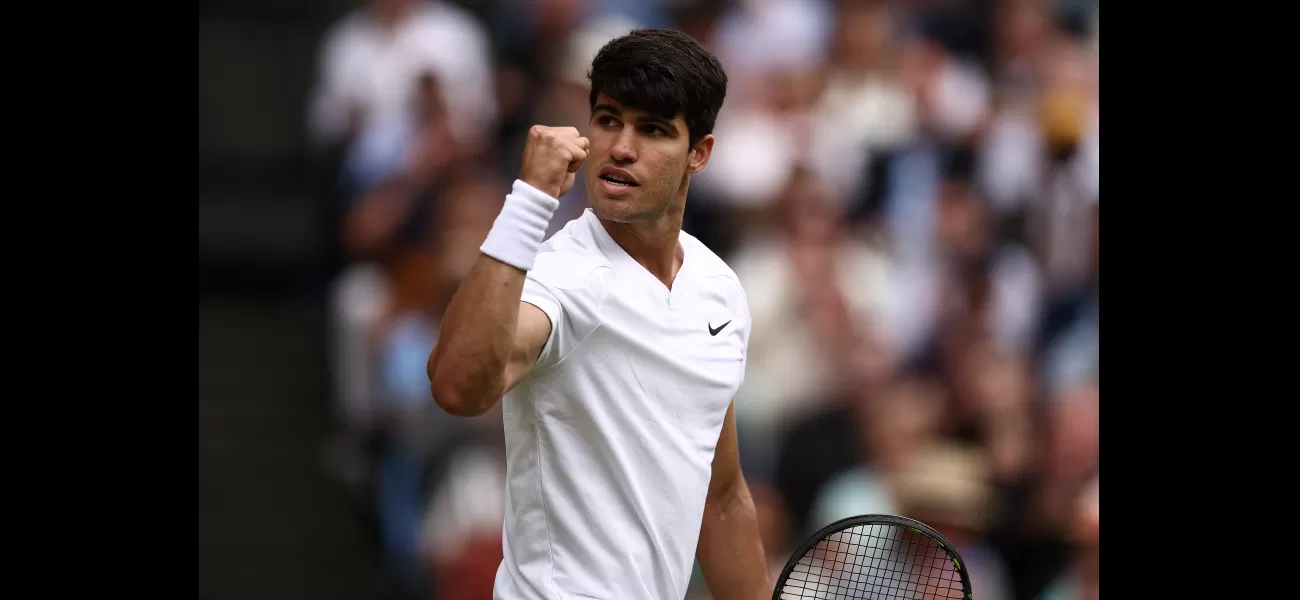 Spanish tennis player Carlos Alcaraz advances to Wimbledon final, moving closer to a rare accomplishment in the sport.