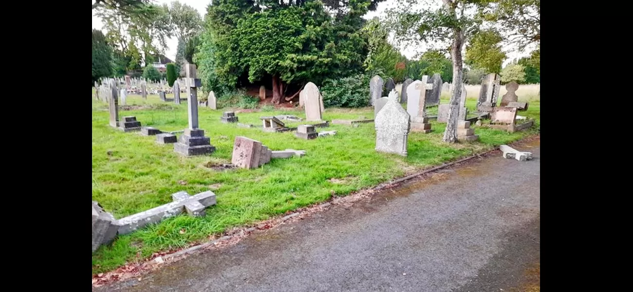 'Hateful' vandals damage 100-year-old headstones at a significant burial ground.