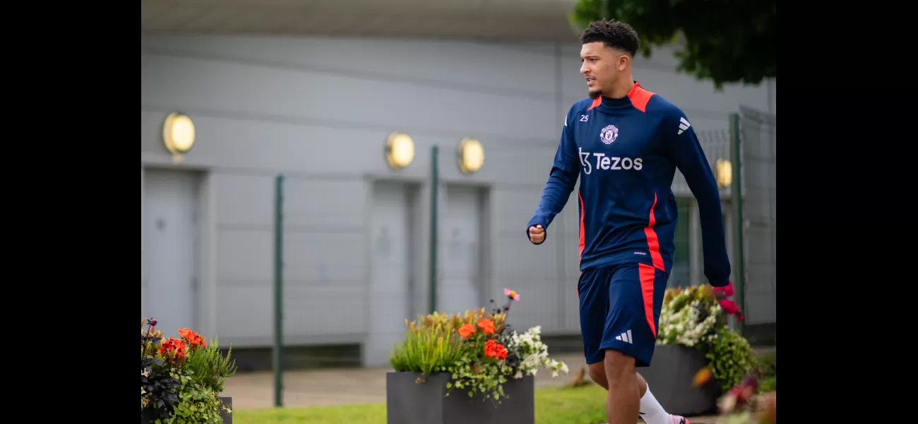 Jadon Sancho seen training with Manchester United after productive discussions with Erik ten Hag.