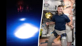 ISS astronaut sees unexplained red lights above Earth