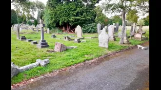 'Hateful' vandals damage 100-year-old headstones at a significant burial ground.