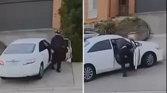 Driver attacked and hit by car in suspected car robbery on Melbourne road.