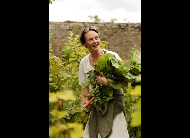 Gillian Veal shares her recipe for Parmesan-Crusted Aubergine from Cambo Gardens.